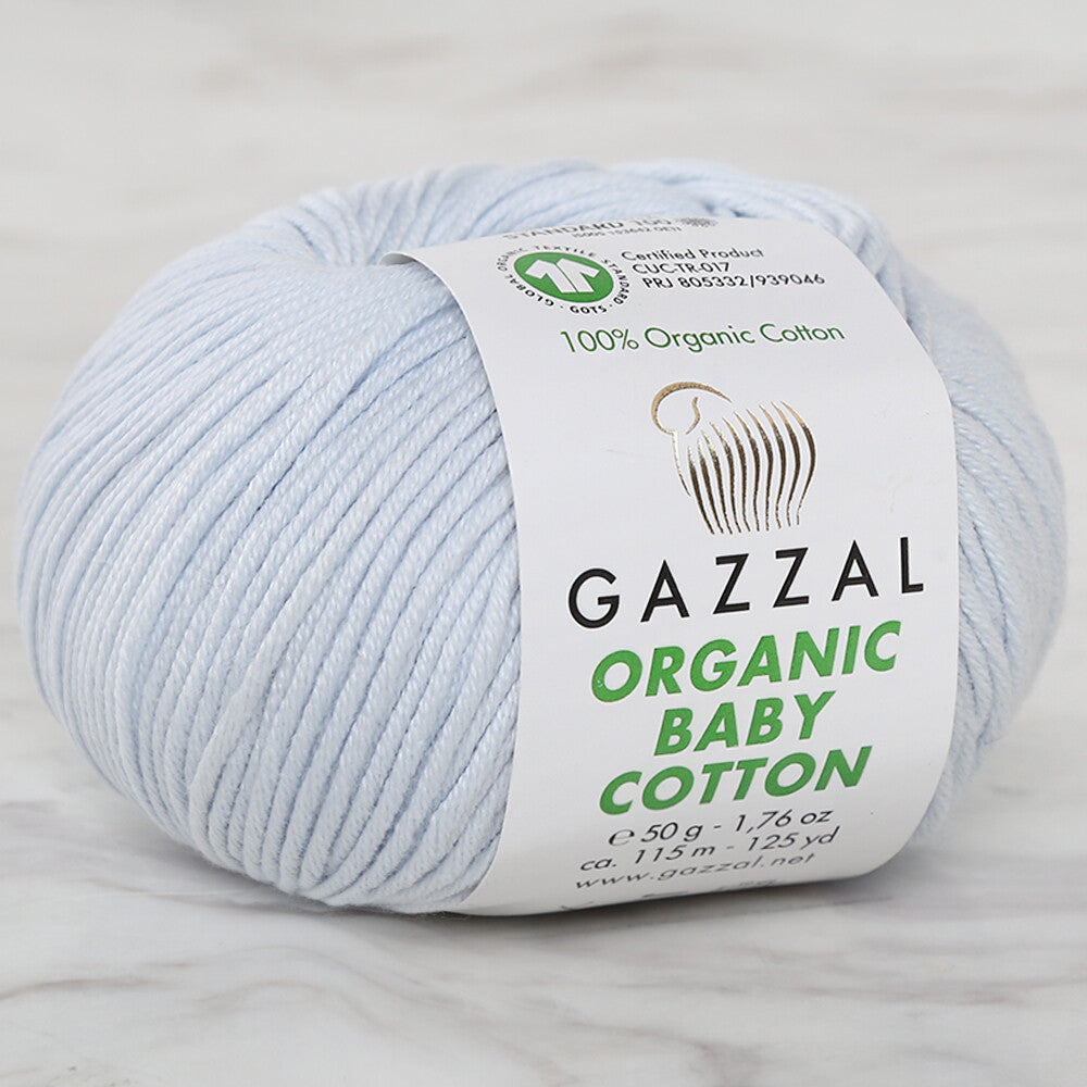 Gazzal Organic Baby Cotton Bebe Mavi Bebek Yünü - 417